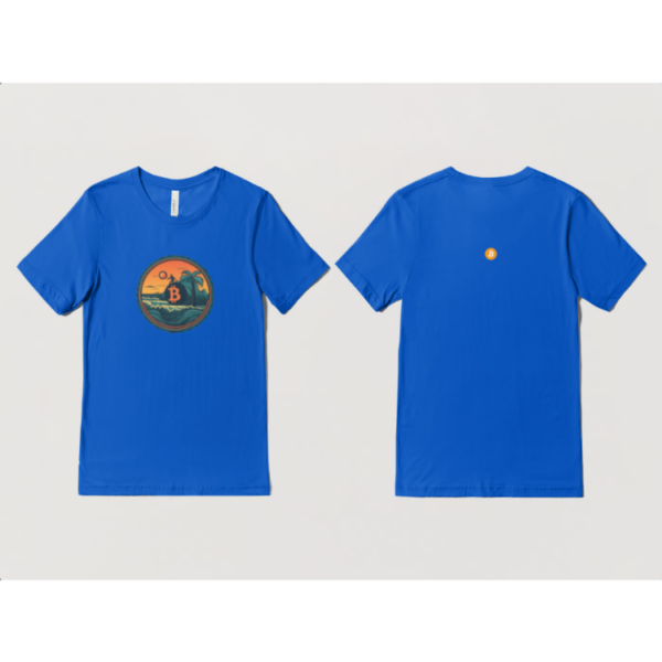 T-Shirt B-Vibes: Mountain Coin_Royal Blue