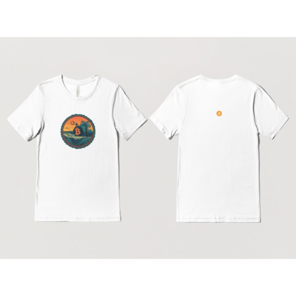 T-Shirt B-Vibes: Mountain Coin_White