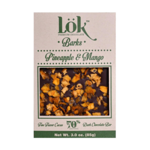 Lök CHOCOLATE BARK With Chocolate Bark with Pineapple and Mango